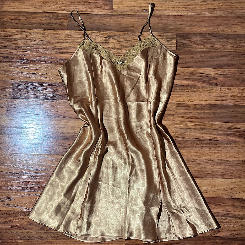 Vintage Y2k Satin Slip Dress Vintage Y2k Dress Vintage Chemise Vintage Lace